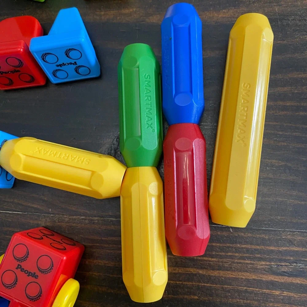 SmartMax & People Magnetic‎ Building Blocks Toy Lot 25+ Pieces STEM Kids Toy